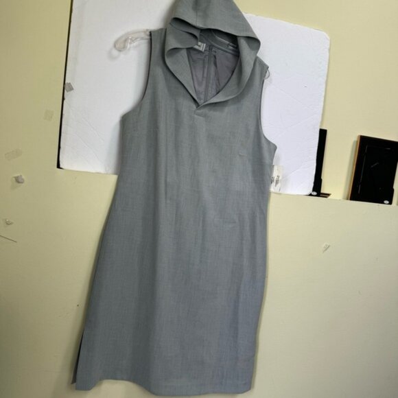 Fleur Bleue NEW Vintage Y2K Canada Hoodie Sheath Dress Sleeveless Hood Slits 12 - Picture 8 of 16